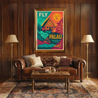 Travel to Palau Vibrant Tropical Adventure Travel Poster PosterGoat