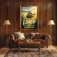 Bell OH-58 Kiowa Helicopter Poster PosterGoat