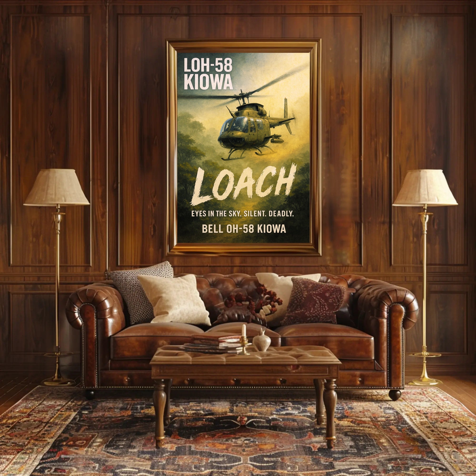 Bell OH-58 Kiowa Helicopter Poster PosterGoat