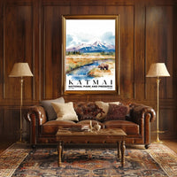 Katmai Watercolor Wall Art Poster