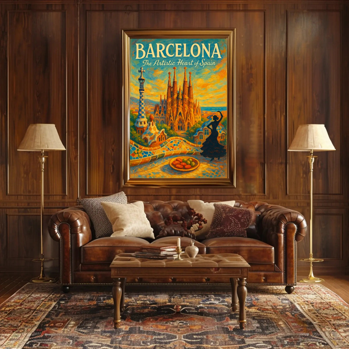 Barcelona The Artistic Heart of Spain Description Experience the Poster