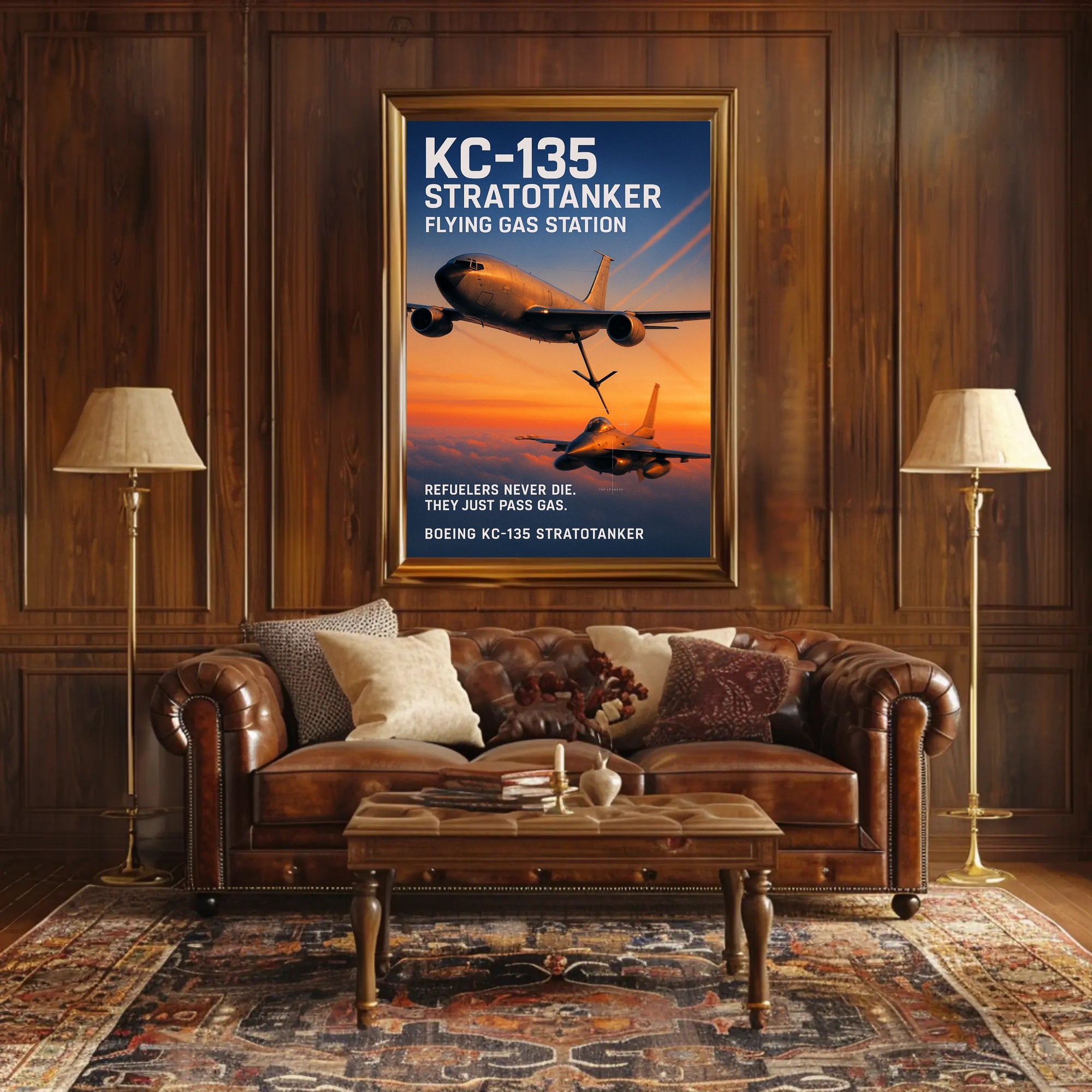 KC-135 Stratotanker Flying Gas Station Poster PosterGoat