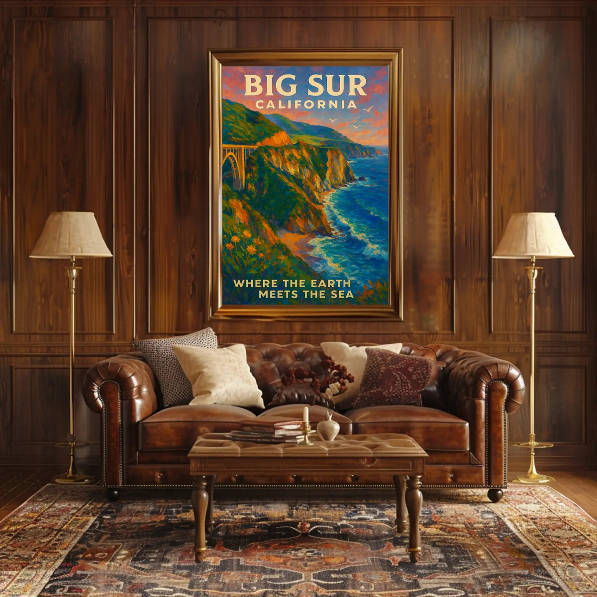 Big Sur California Poster Majestic Ocean View Nature Lovers