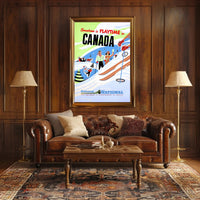 Canadian Winter Skiing Adventures: Vintage Travel Poster PosterGoat