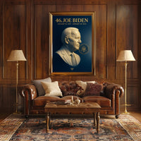 Joe Biden 3d bust 46th President Poster PosterGoat