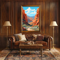 Red Rock Canyon Adventure Travel Poster