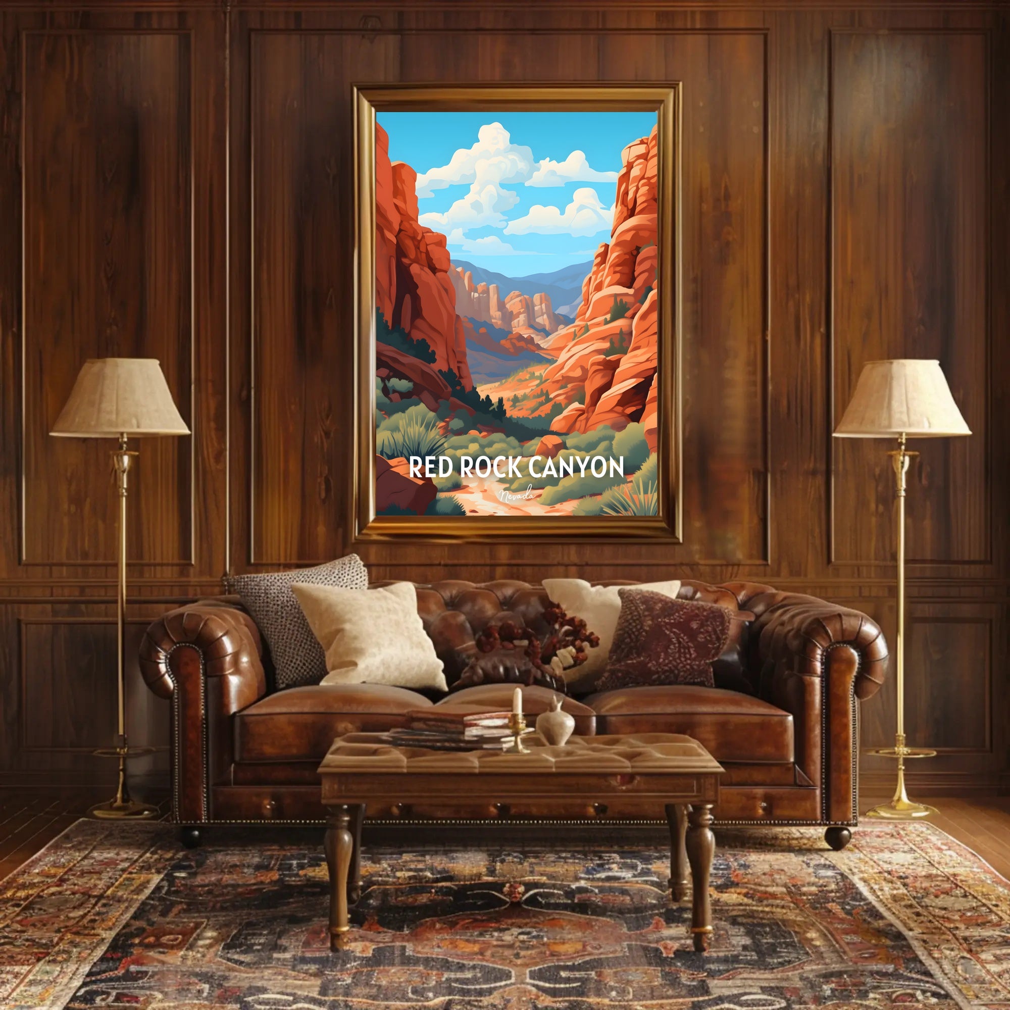 Red Rock Canyon Adventure Travel Poster