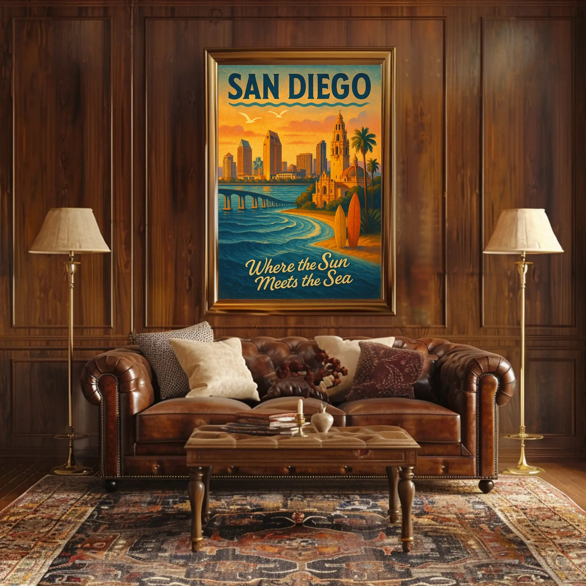 San Diego Where The Sun Meets The Sea Poster