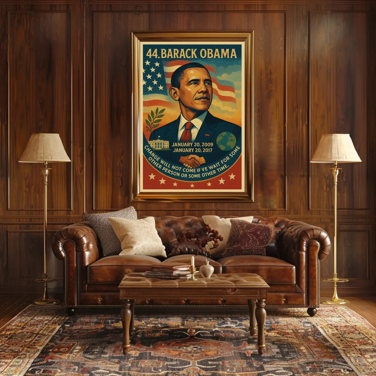 Stylized Art of U.S. President Poster