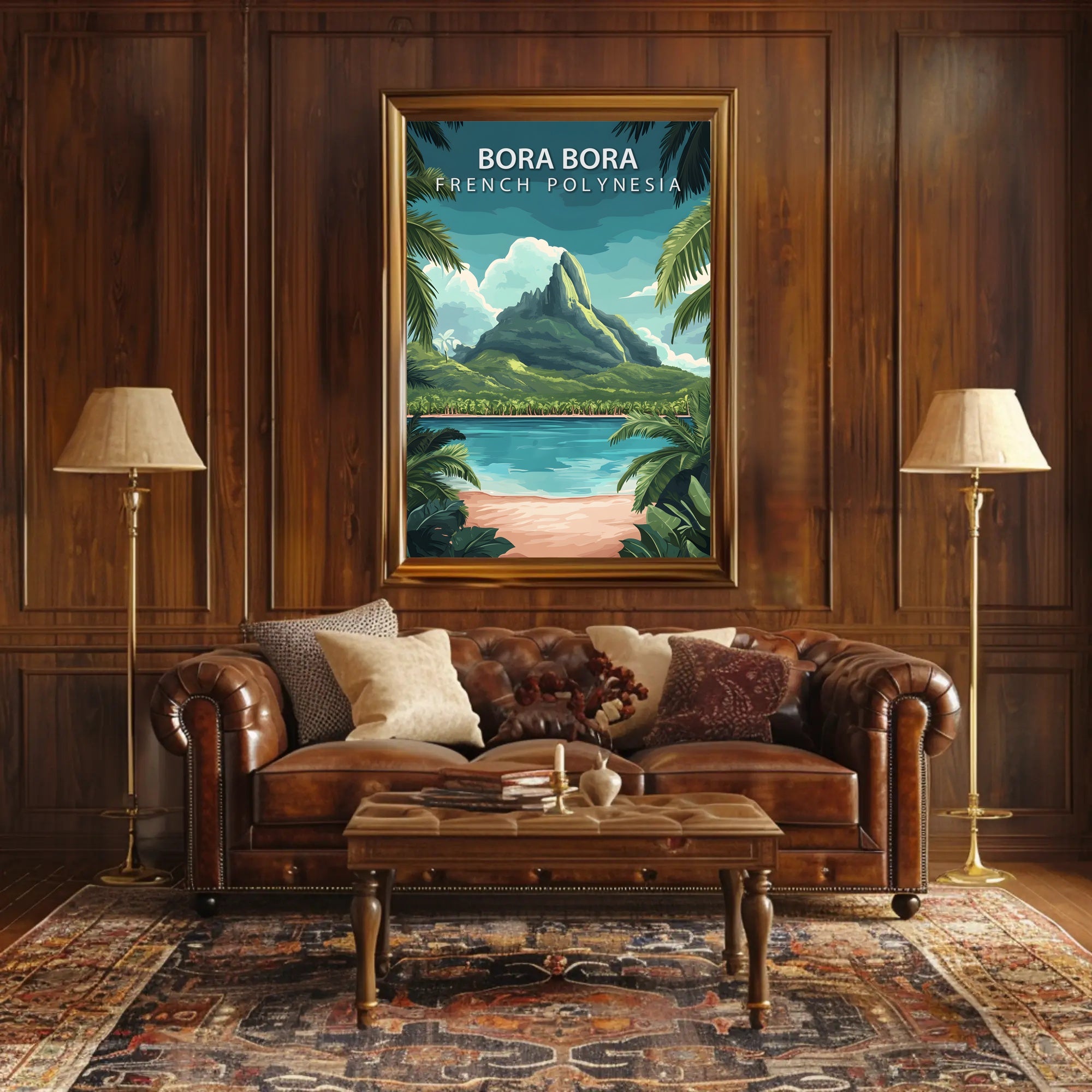 Scenic Bora Bora Travel Poster PosterGoat