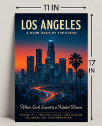 Los Angeles A Neon Oasis Poster PosterGoat
