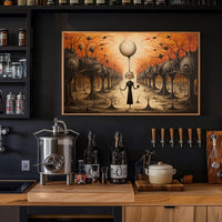 Mysterious Forest Guardian in Surreal Dusk Fantasy Poster