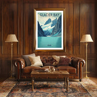 Glacier Bay National Park Vintage Travel Poster