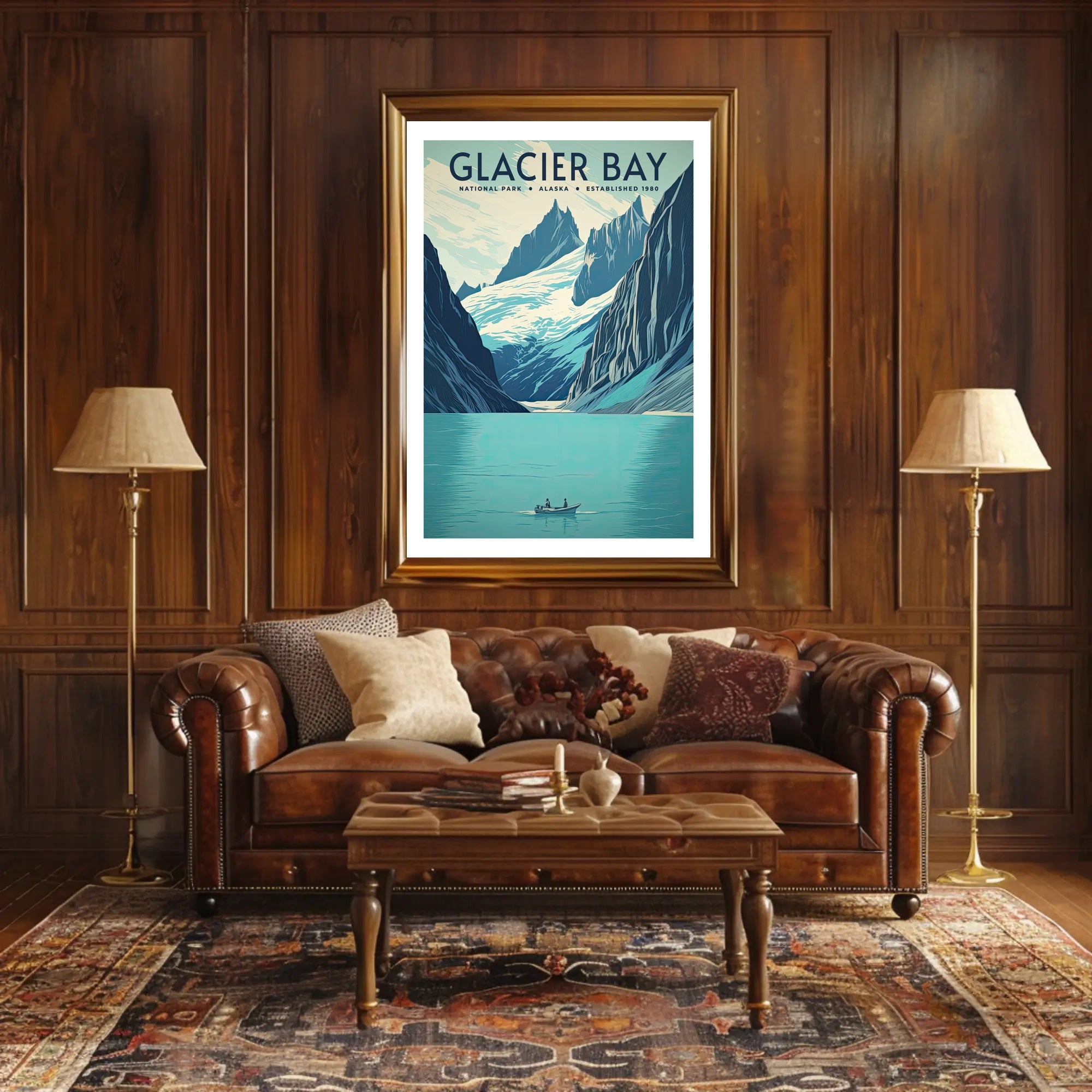 Glacier Bay National Park Vintage Travel Poster