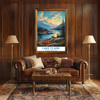Lake Clark Scenic View: A National Park Poster