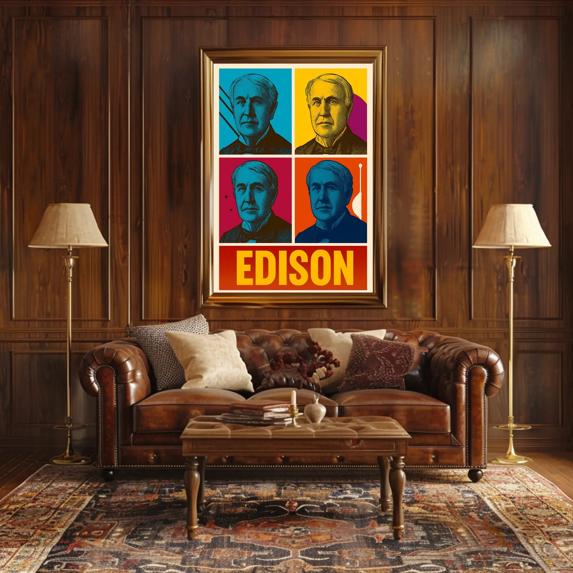 Edison Pop Art Portrait – Historical or Presidential Poster