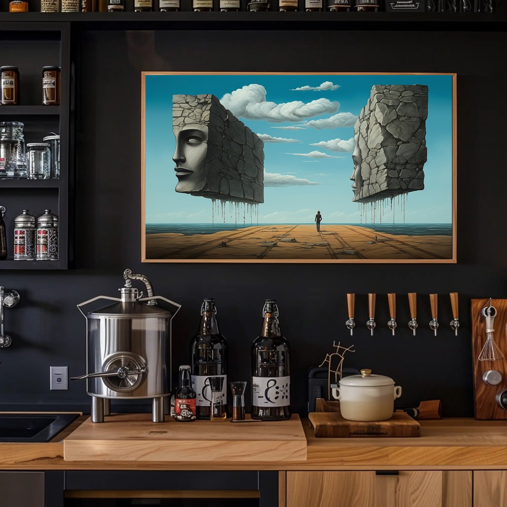 Surreal Coastal Path Artistic Poster