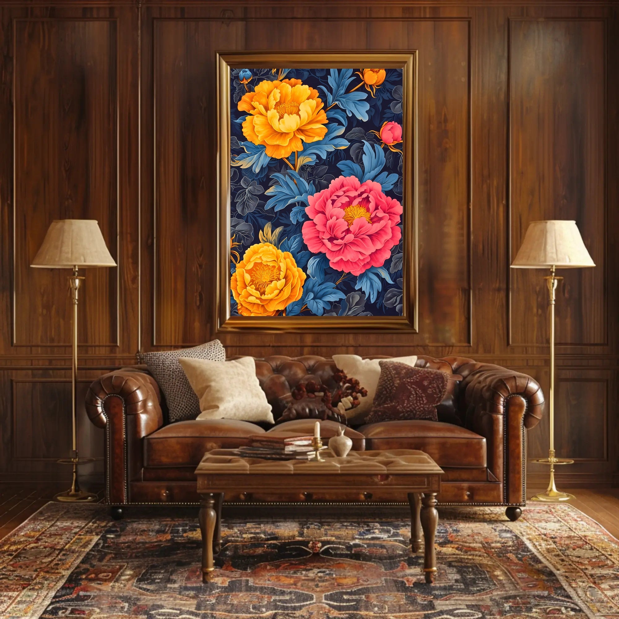 Vivid Floral Elegance Art Print - Abstract or Artistic Poster