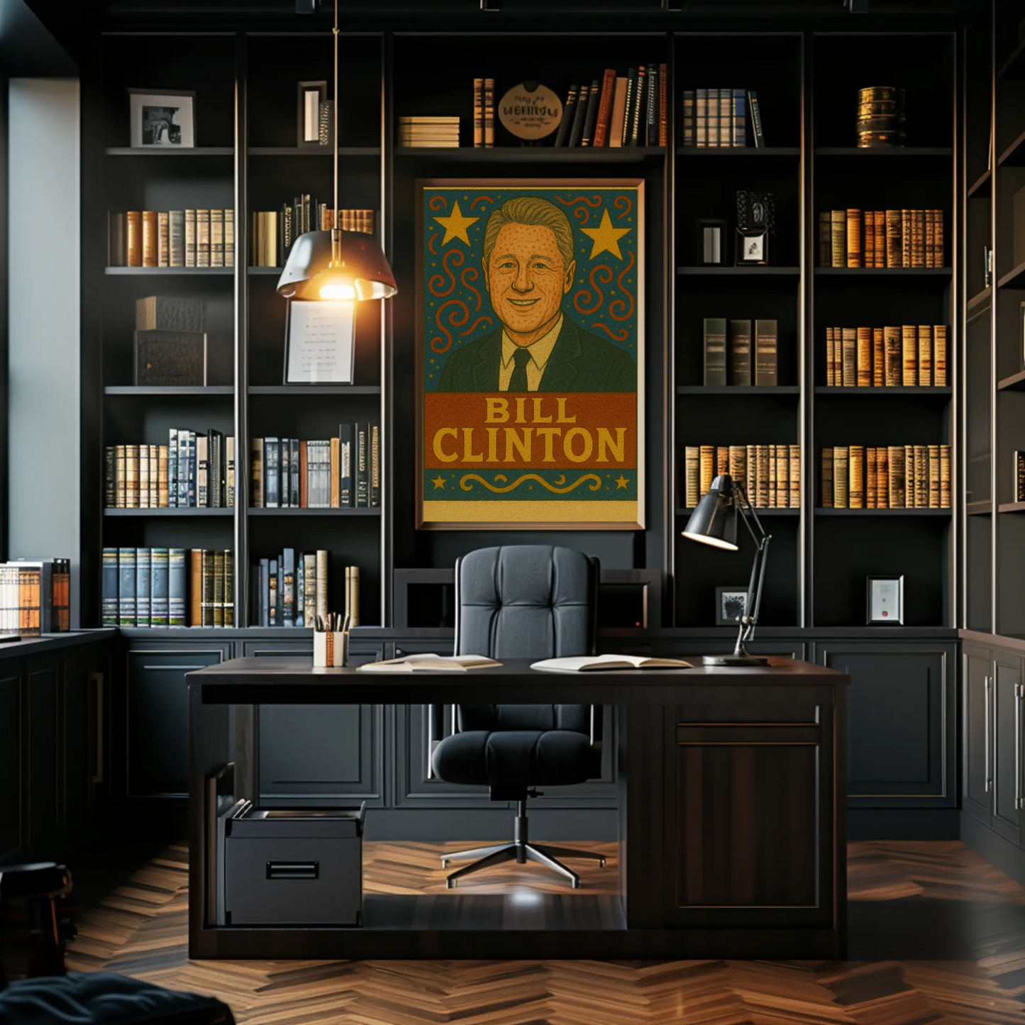 Bill Clinton Pop Art Presidential Portrait Poster