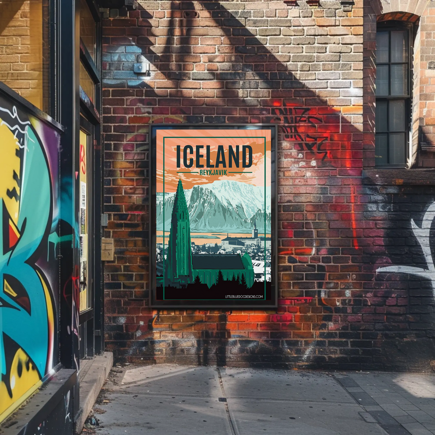 Reykjavik Iceland Travel Poster