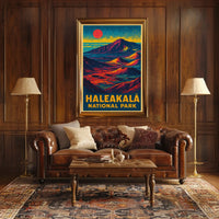 Haleakalā National Park Vintage Travel Poster