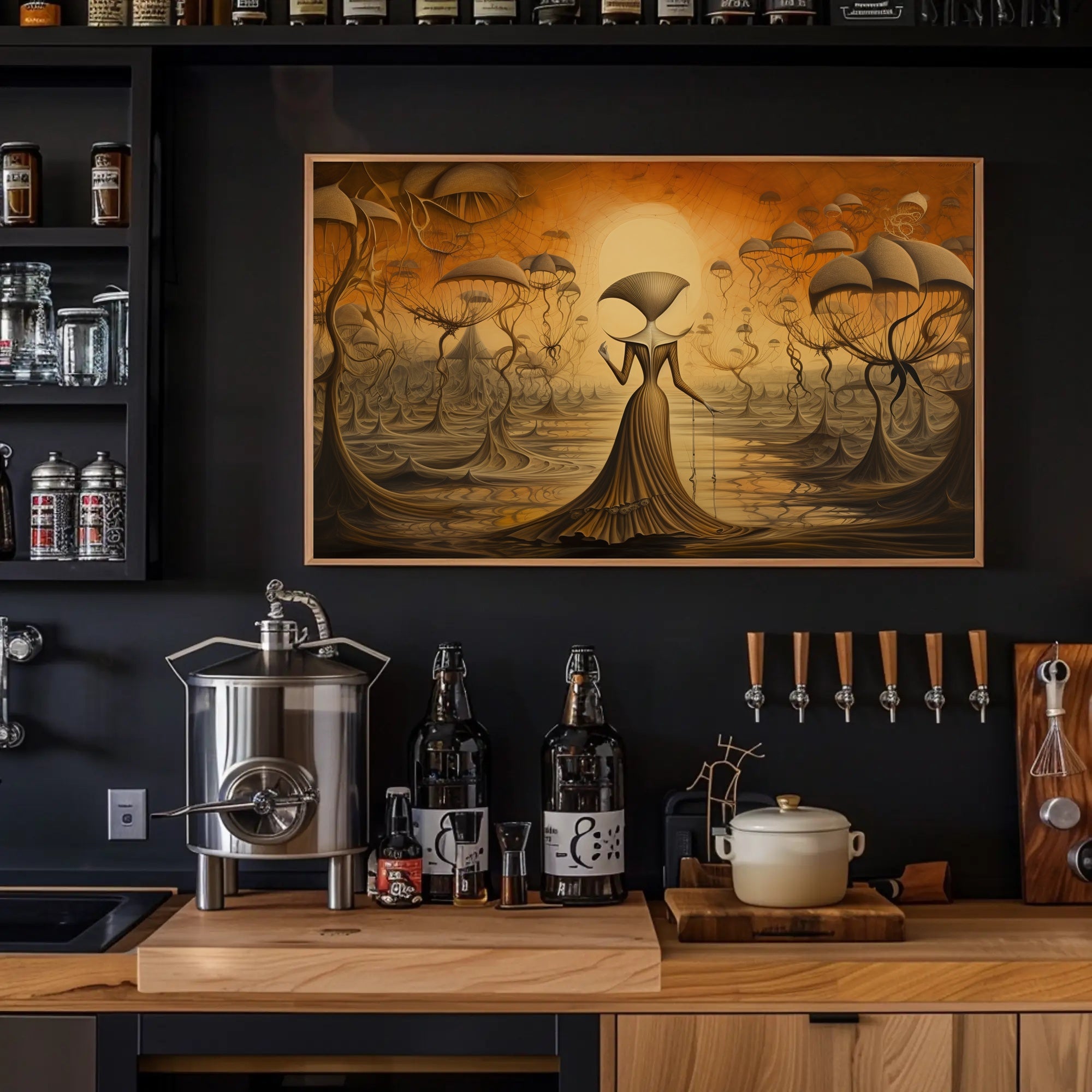 Surreal Dreamscape: Mystical Walk Through Fantasy or Mythology Poster