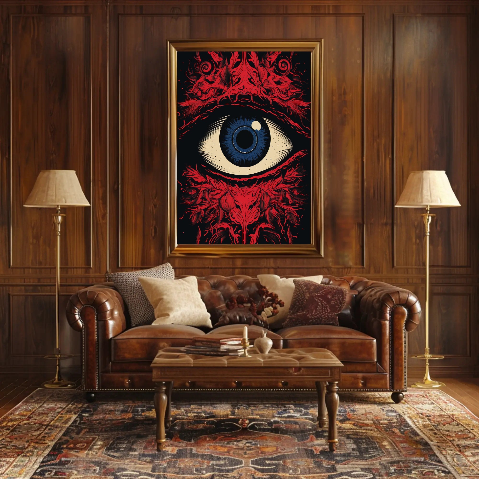 Eye of Observation: Surreal Intricate Abstract Artistic Poster