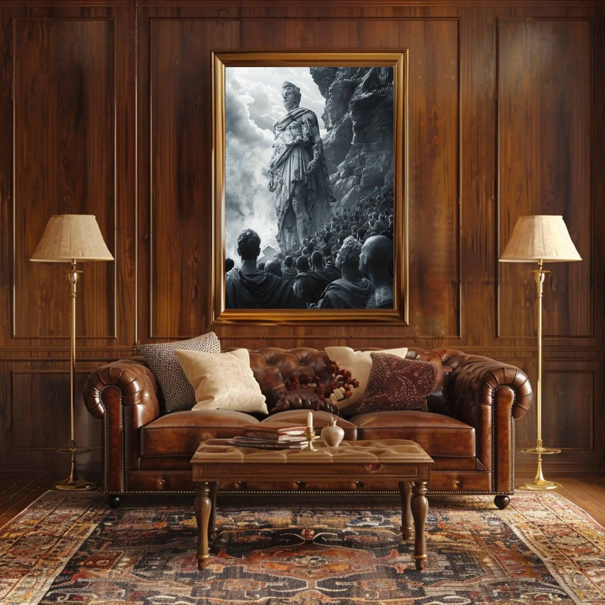 Post-Apocalyptic Survival Poster: Red Goggles Dystopia PosterGoat