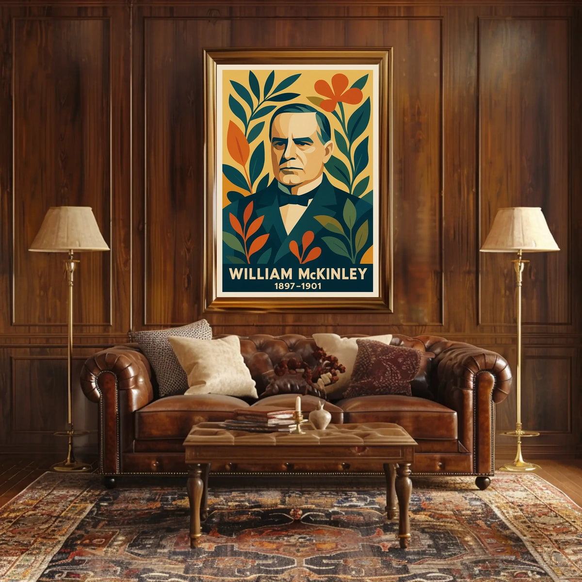 William McKinley Patriotic Vintage Modern Poster