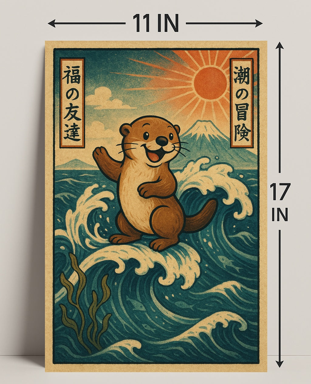 Otters Ocean Adventure Poster PosterGoat