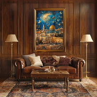 Enchanting Jerusalem Nightscape Holiday Fantasy Poster