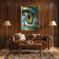 Mesmerizing Photorealistic Eye Poster with Vibrant Colors PosterGoat