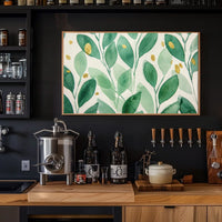 Green Leaf Harmony Poster