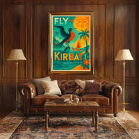 Kiribati Tropical Escape Retro Travel Poster PosterGoat