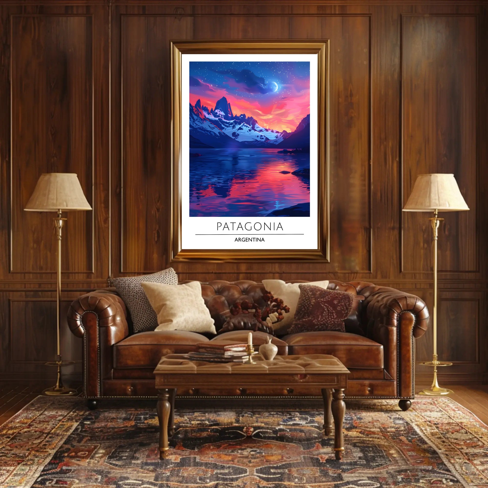Patagonia Nightscape Travel Poster