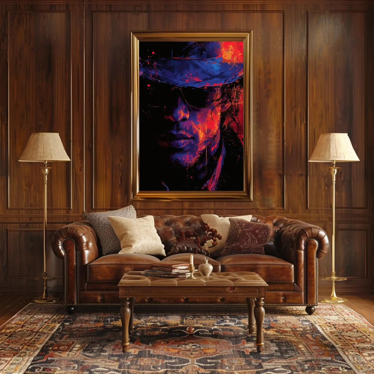 Mystery Noir Abstract Art Poster: Enigmatic Persona
