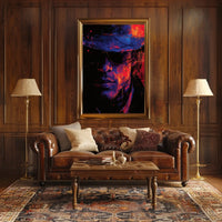 Mystery Noir Abstract Art Poster: Enigmatic Persona