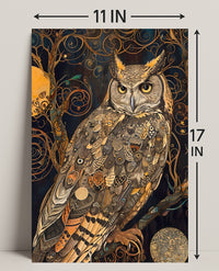 Intricate Owl Fantasy Surrealism Art Print Fantasy or Mythology Poster
