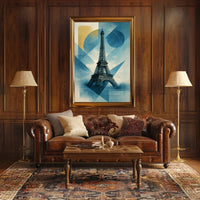 Eiffel Tower Abstract Elegance Modern Urban Artistic Poster