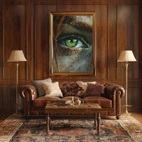 Vivid Green Eye Photorealistic Art Poster Print PosterGoat