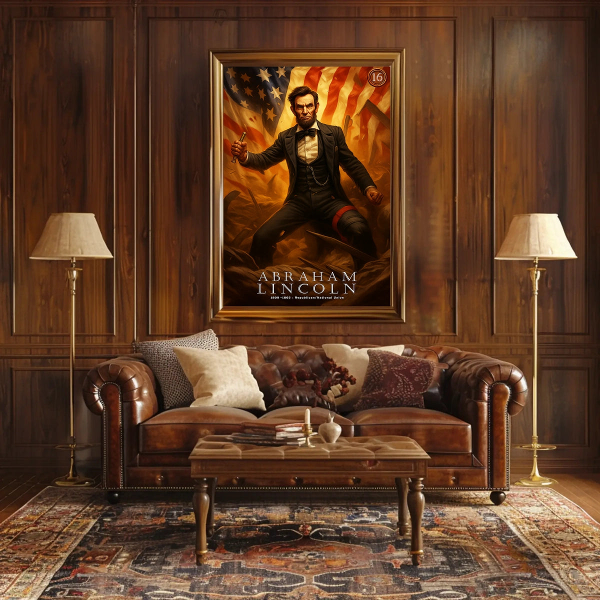 Abraham Lincoln Leadership Art Poster