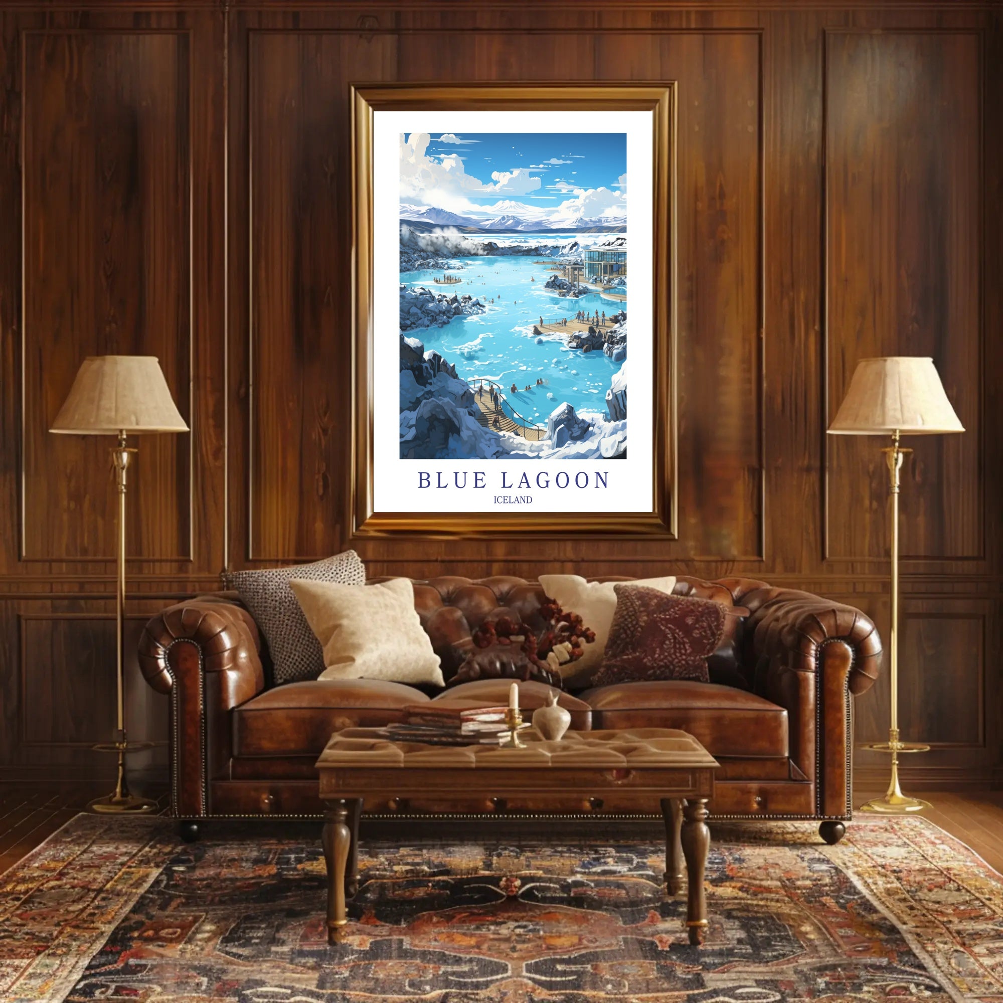 Blue Lagoon Escape: Icelandic Tranquility Travel Poster PosterGoat
