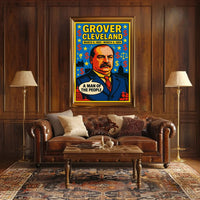 Grover Cleveland Pop Art Vintage Presidential Poster PosterGoat