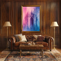 Gothic Dreamscape Watercolor Abstract Artistic Poster