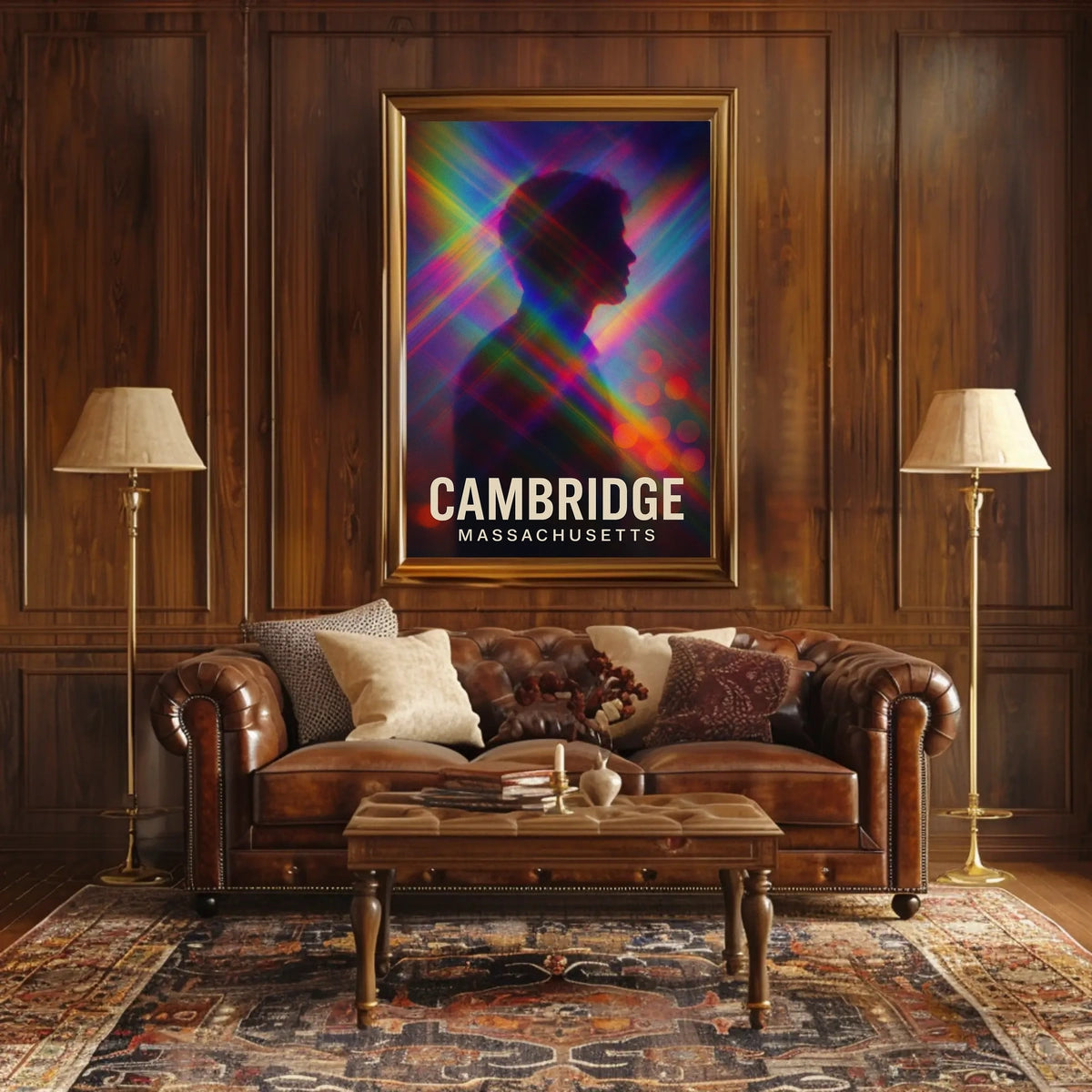 Cambridge Massachusetts Wanderlust Travel Minimalist Poster