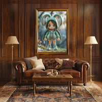 Chibi Bunny Ears Anime Pop Culture Poster PosterGoat