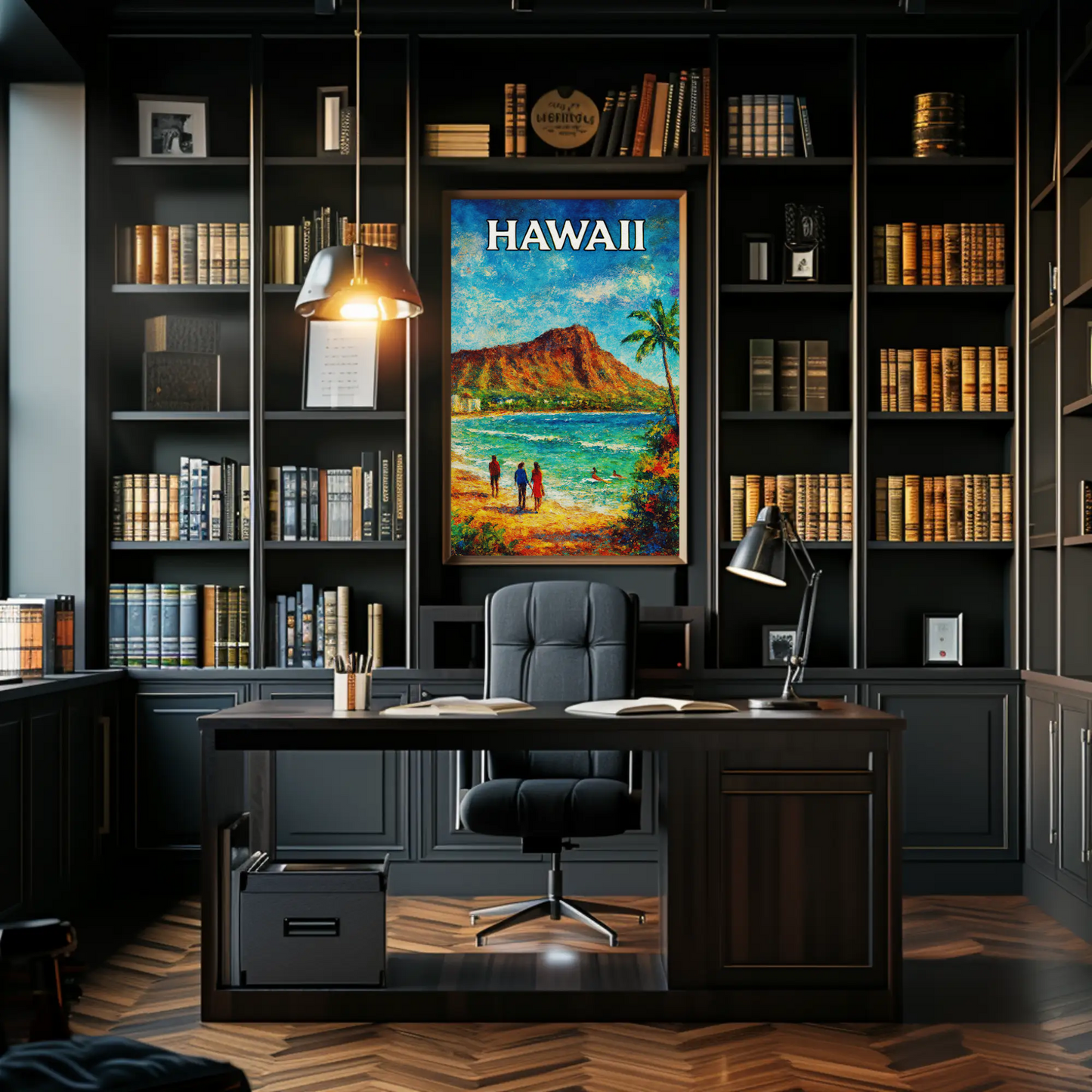 Hawaii Diamond Head Beach Walk Landscape Poster