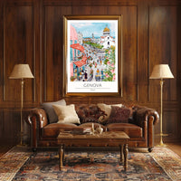 Vibrant Genova Street Scene Poster PosterGoat