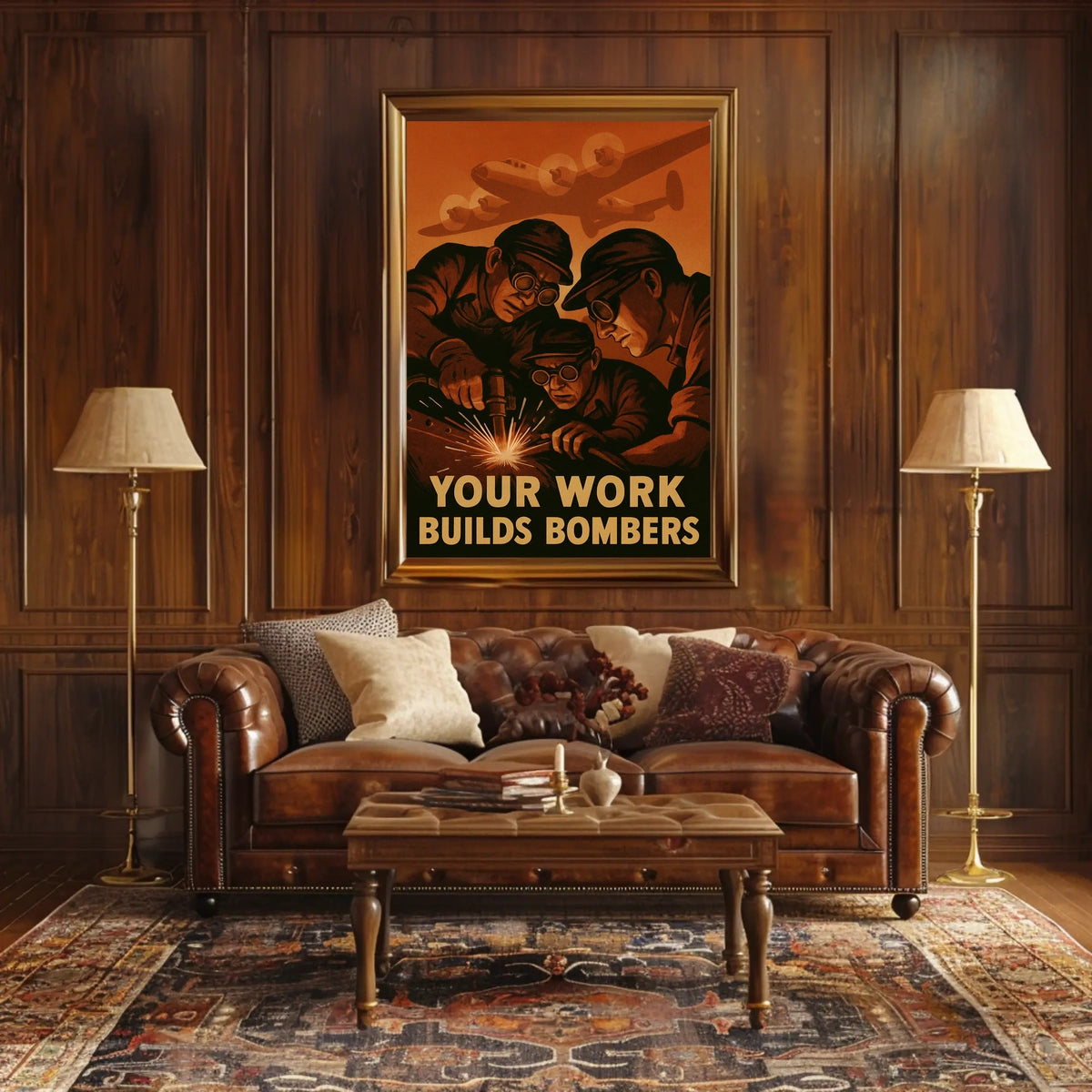 Your Work Builds Bombers Poster