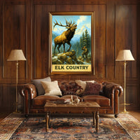 Elk Country Poster PosterGoat